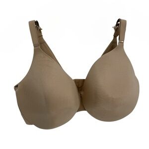Cacique Women lightly lined full coverage bra size 44G Tan Underwire Adjustable